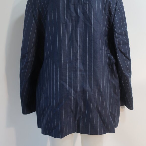 Mens Loro Piana Cashmere Cloud Blue Pinstriped 2 Button Blazer 42R EUR/US 56R - Picture 6 of 10